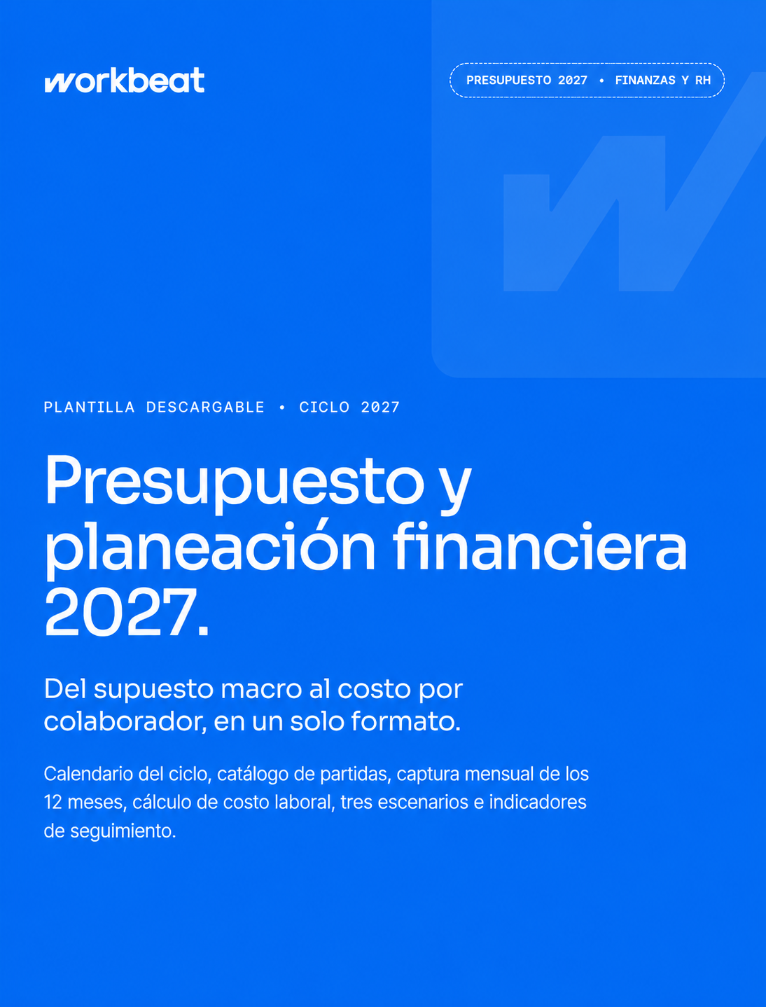 Portada de la Plantilla de Presupuesto y Planeación Financiera 2027