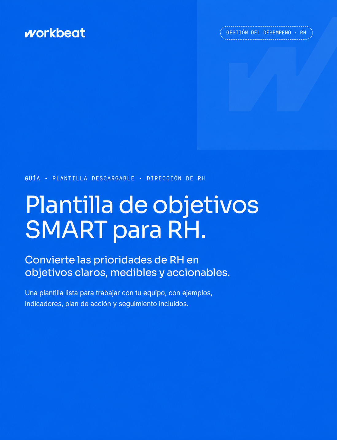 Portada de la Plantilla de Objetivos SMART para RH 2027
